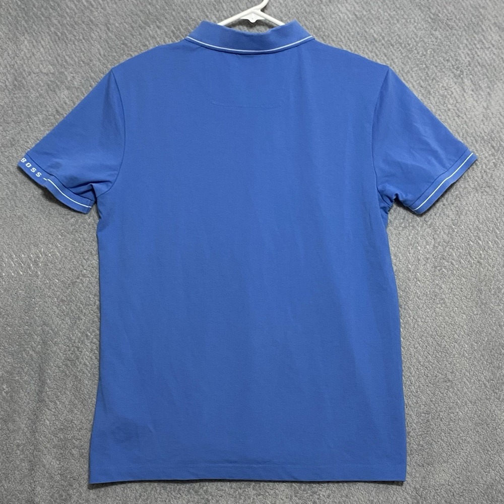 Hugo Boss Polo Shirt Mens Sz XL Blue Slim Fit Green Label, Moisture Manager - Picture 4 of 13